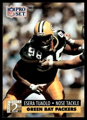 1991 Pro Set Esera Tuaolo Rookie Green Bay Packers #764 - Image 1 of 2