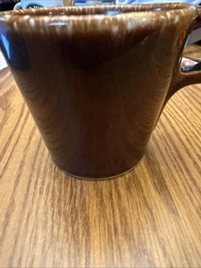 Vintage Hull 'Oven Proof' Brown Drip Glaze Oversized Mug - USA - 5" - Picture 1 of 5