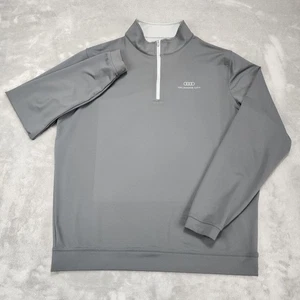 Peter Millar Pullover Herren Large grau Viertelreißverschluss Golf Performance Audi OKC - Bild 1 von 12