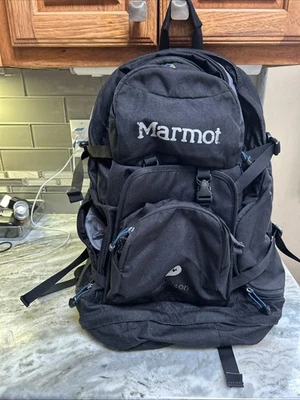 Mochila MARMOT Gunnison preta caminhada acampamento viagem escola laptop ao ar livre - Imagem 1 de 4