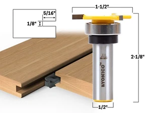 1/8" x 5/16" Top Bearing Slot Cutter Router Bit - 1/2" Shank - Yonico 14914 - Picture 1 of 1