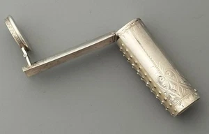 RALLADOR DE NUEZ MOSCADA plegable American Silver de Peter Krider de Filadelfia - Imagen 1 de 7
