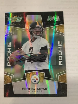 2008 Score Select End Zone Rc Auto /6 #409 Dennis Dixon Oregon Steeelers - Image 1 of 4