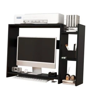 Desktop Bookshelf,36.8" Desktop Organizer Shelf,Wood Desk Hutch for Computer - Picture 1 of 8
