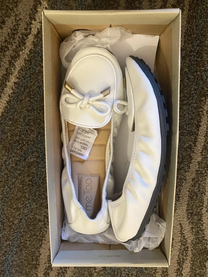 Zapatos Me Too Mujer Cuero LAKER Ballet Pisos BLANCO 8M NUEVOS EN CAJA Foto 1 de 4