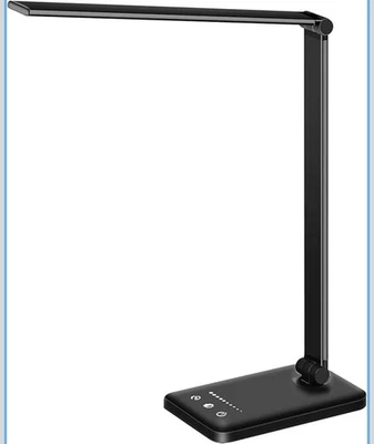 LED Desk Lamp Dimmable Table Lamp Reading Lamp with USB Charging Port, 2 PCs - Image 1 of 4