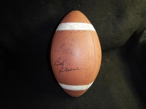Vintage Vegas HOF signed Hutch 64 Football Johnny Unitas Bob Griece Bill Dupree - Picture 1 of 11