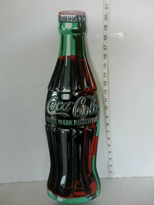 21" Coca Cola Coke Bottle Embossed Die Cut out Tin Metal Sign Pop Ande Rooney - Picture 1 of 7