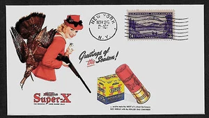 Vintage Super-X Shotgun Shells Ad Featured on Collector's Envelope *A163 - Picture 1 of 1