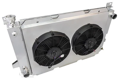 1989 - 1996 Ford Bronco 3 Row DR Radiator ( V8 Engine ) 2 x 12" Fan Shroud Combo - Изображение 1 из 4