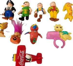 Vintage Plastic Rubber Toy Mini Men Figures Coca Cola Small Size Model Lot of 10 - Picture 1 of 12