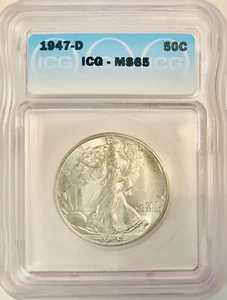 1947D ICG MS65 Walking Half - Picture 1 of 2