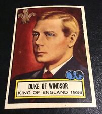 1952 Topps Look ‘n See Duke Of Windsor King Of England Card #103 Mid Grade. Nice
