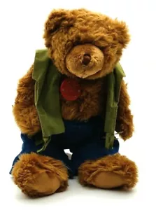 Oso de peluche marrón Build A Bear 1997 edición limitada Maxine Clark Hippy Denim de colección - Imagen 1 de 6