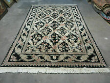 6' X 9' Handmade William Morris Arts & Craft Chinese Wool Rug Carpet Black Nice