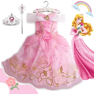 Kid Girls Princess Fancy Dress Up Cosplay Party Costume Outfit - Sleeping Beauty - Picture 1 of 11