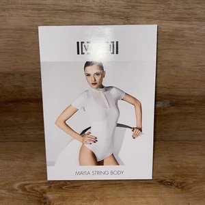 Wolford Mayla String Body Bodysuit NIB size Small White W Lace Yoke - Picture 1 of 4