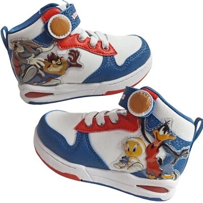 Zapatos de caña alta Looney Tunes talla 12 (19 cm) Little Kids Bugs Bunny Daffy Duck nuevos Foto 1 de 4
