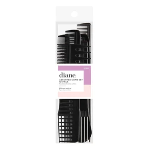 Diane D7901 Assorted Comb Kit - 10 PC Set (Black) - Picture 1 of 12