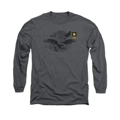 US ARMY LEFT CHEST Licensed Adult Men's Graphic Long Sleeve Tee Shirt SMALL - Image 1 of 2