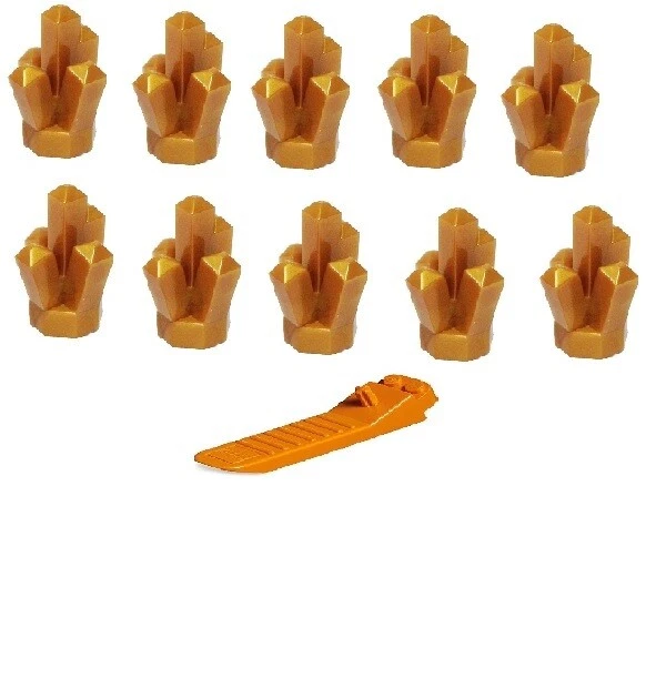 Lego PEARL GOLD CRYSTALS New Lot of 10 Power Miners jewel gem pirate treasure - Image 1 of 1