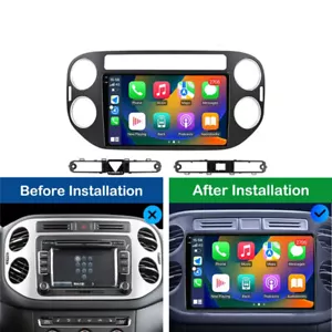 9 Inch Carplay Android 13 Car Radio for VW Tiguan 1 NF Multimedia GPS Navigation - Picture 1 of 12
