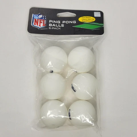 Seattle Seahawks NFL 6-Pack Ping Pong Balls New in Package Cover