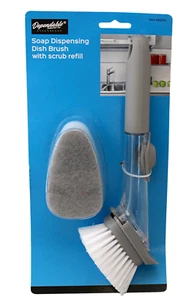 2-in-1 Soap Dispensing Dish Brush with Refill Head – Scrubber for Dishes & Pans - Picture 1 of 11