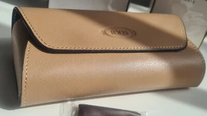 TOD’S Sunglasses Semi Hard Case Lenses Cloth Beige New - Picture 1 of 13