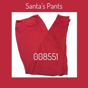 TC2 LuLaRoe ~ SOLID SANTA'S PANTS RED ~ Leggings SIZES 18+, new in package - Picture 1 of 3