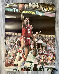 SELTENES Julius Erving DR. J Converse Basketball Poster ORIGINAL 1982 - Bild 1 von 1