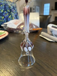 Vtg Jean Boutz Signed Art Glass Bell - Picture 1 of 4