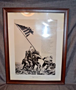 The American Fighting Man Poem by James L from Oildale Signed 18"x22" - Picture 1 of 6