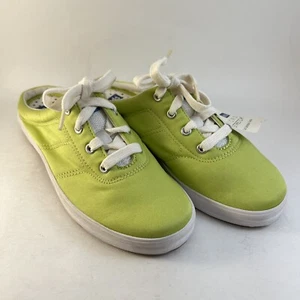 Keds Micro Stretch Mules Sz 6.5 Lime Green Sneakers Clogs Lace Up Casual Classic - Picture 1 of 6