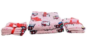Hello Kitty Pink Books Bath 8Pc Towel Set Back to School NWT - Picture 1 of 12