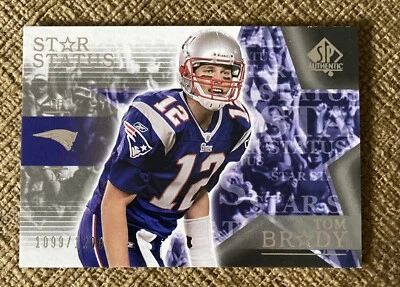 2003 Tom Brady SP Authentic Star Status Insert /1200 New England Patriots - Image 1 of 3