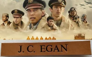 NEW! WWII Leather A-2 A2 Jacket name tag ‘Masters of the Air’ JOHN EGAN Repro - Picture 1 of 4