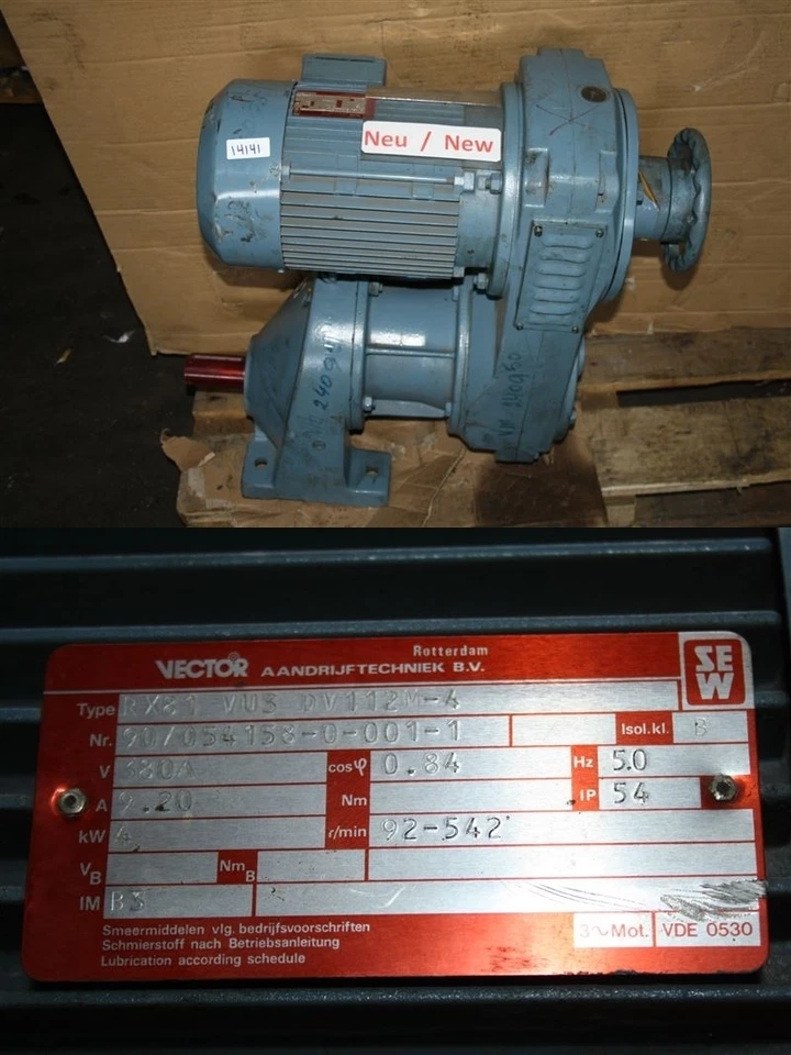 sew 4kw  92-542 min Verstellgetriebemotor Getriebemotor regelbar RX81 - Bild 1 von 1