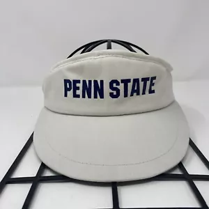 Vintage Penn State University Golf Visor Hat NCAA White Blue Spell Out Rare - Picture 1 of 7