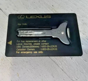 Lexus Flat Key Card - Emergency Use Key - 49599 with free shipping USA - Picture 1 of 3