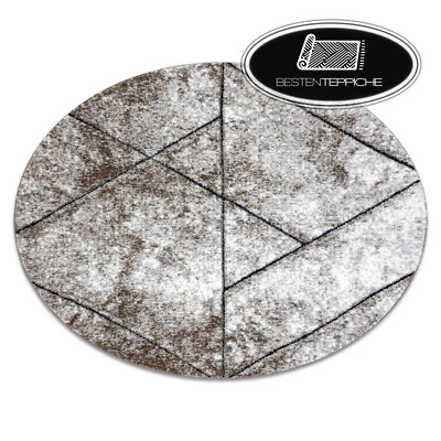 Modern Originalle Rugs " Cozy " Wall Circle, Triangles Braun Thick Strukturell - Image 1 of 4