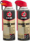 Professional Garage Door Lubricant with Smart Straw Sprays 2 Ways, 11 OZ Twin Pa