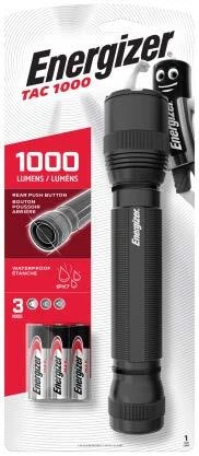 Energizer taktische LED-Taschenlampe, LED-Lenser TAC 1000 inkl. 3x AA Mignon Bat