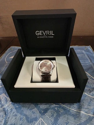 Gevril 48201 Men's Excelsior Swiss Automatic Sellita SW 240 Movement Brown Watch - Image 1 of 4