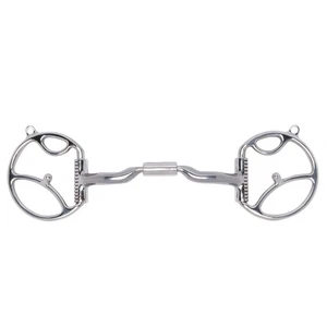 98TO 5 1/2 in Myler Western Dee Horse Bit Snaffle W/ Hooks Low Port Comfort - Picture 1 of 1
