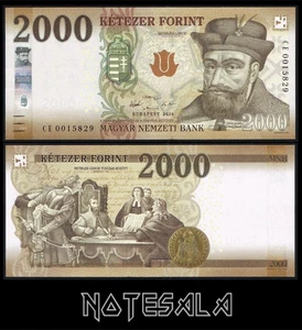 HUNGARY HUNGRIA 2000 2,000 FORINT 2016 Pick-204 UNC S/N CE 0015829 - Picture 1 of 1