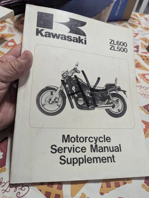 Kawasaki ZL600 ZL500 1986 suplemento manual de servicio 99924-1073-51 original OEM  Foto 1 de 4