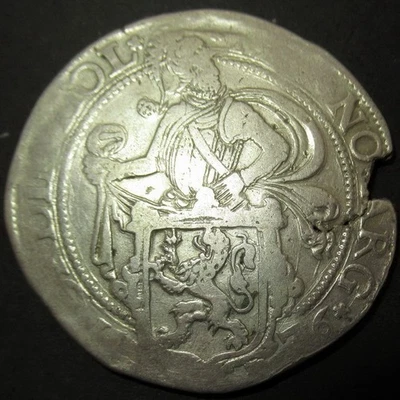 First Silver Dollar 1576 Dutch Colonial Holland mint 450 years old Early date RR - Image 1 of 3