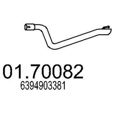 MTS Abgasrohr Auspuffrohr passend für MERCEDES-BENZ VITO Bus (W639) Hinten - Bild 1 von 4