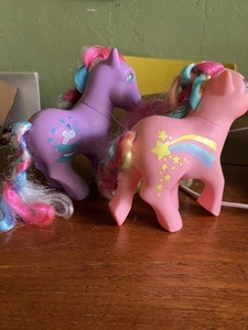 Vintage My Little Pony G1 Rainbow Pony Stripes Pink Star Pony MLP Hasbro 84 soda - Picture 1 of 5